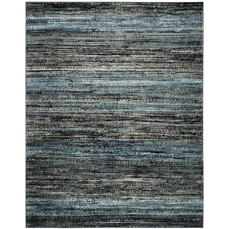 Flowers First 8 x 10 ft. Porcello Power Loomed Area Rug, Charcoal & Blue - Large Rectangle FL1892370